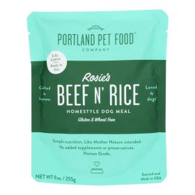 Portland Pet Food Company - Dog Meal Hmstyl Beef Rice - Case Of 8-9 Oz Portland Pet Food Company - Dog Meal Hmstyl Beef Rice - Case Of 8-9 Oz